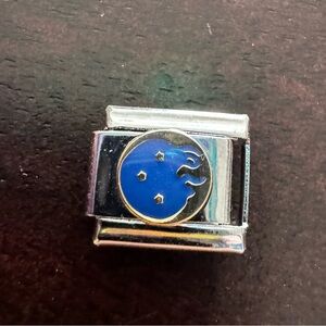Crescent moon and starry sky Italian Charm link